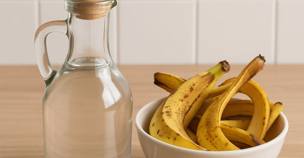 vinagre e casca de banana