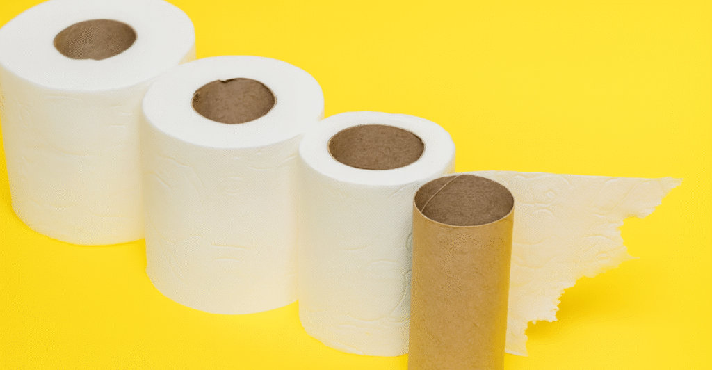 como reutilizar os rolos de papel higiênico guardado