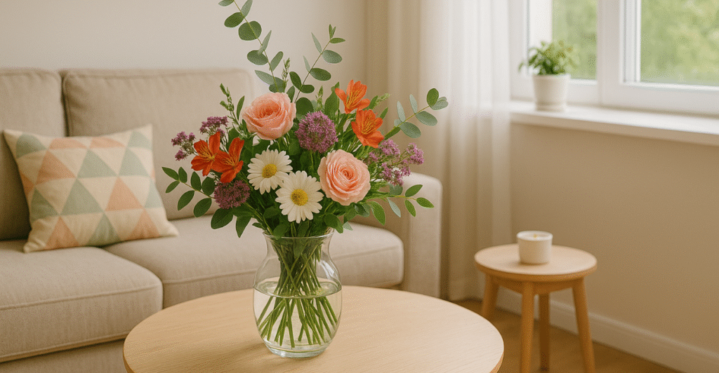 como usar arranjos florais em apartamentos