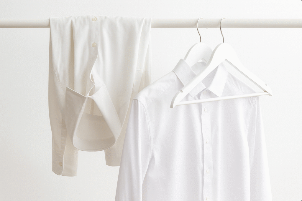 roupas brancas depois de usar o percarbonato de sódio