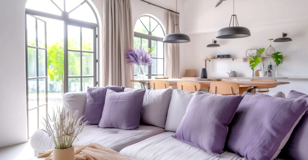 almofadas limpas e perfumadas