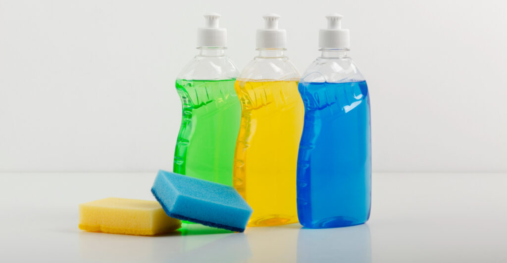 cor de detergente serve para um tipo de sujeira diferente