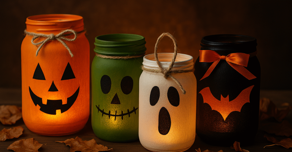 Descubra como transformar potes comuns em lanternas incríveis de Halloween!