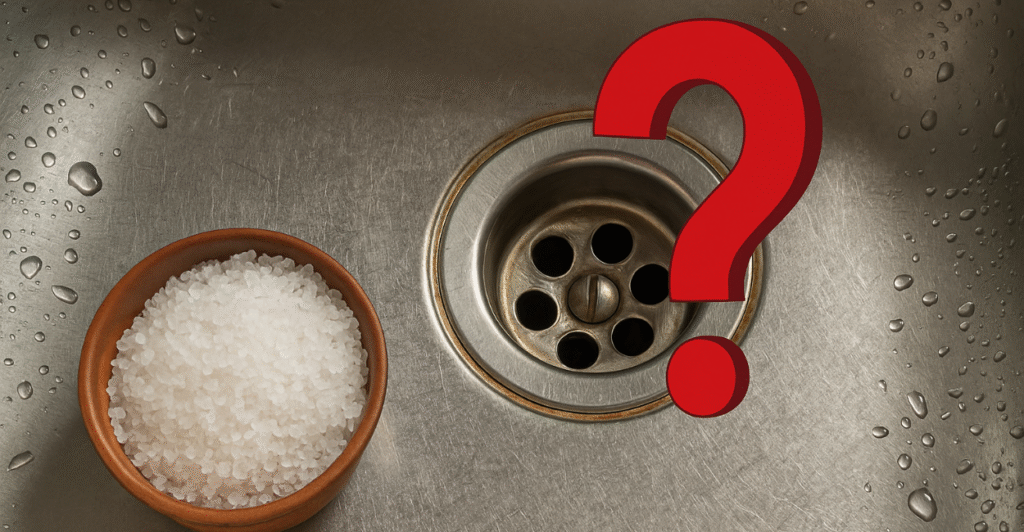 O truque de cozinha com sal que desentope ralos em minutos