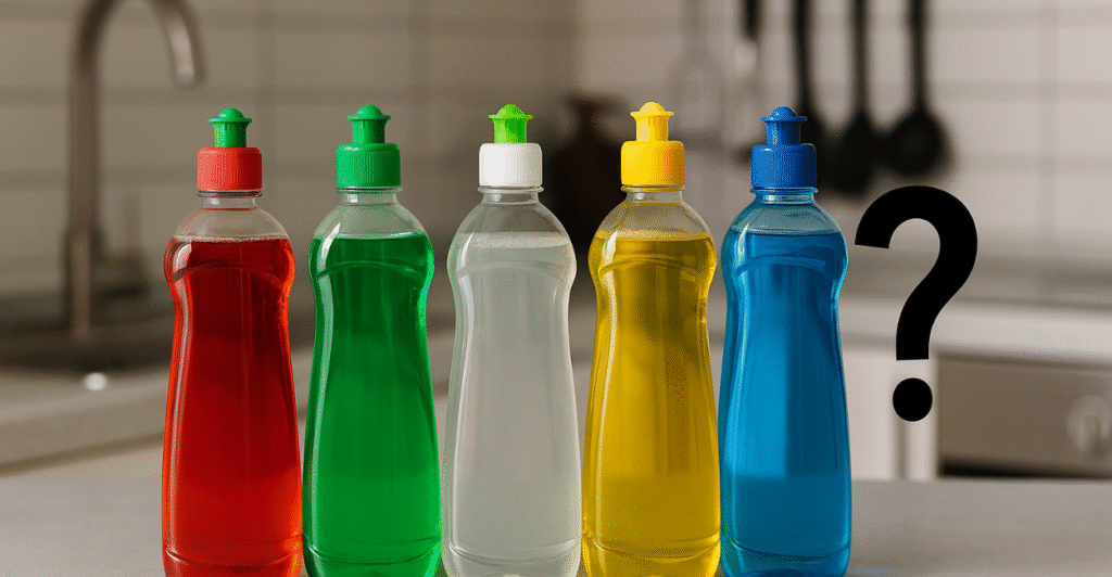 O segredo por trás das cores do detergente: descubra qual realmente limpa melhor