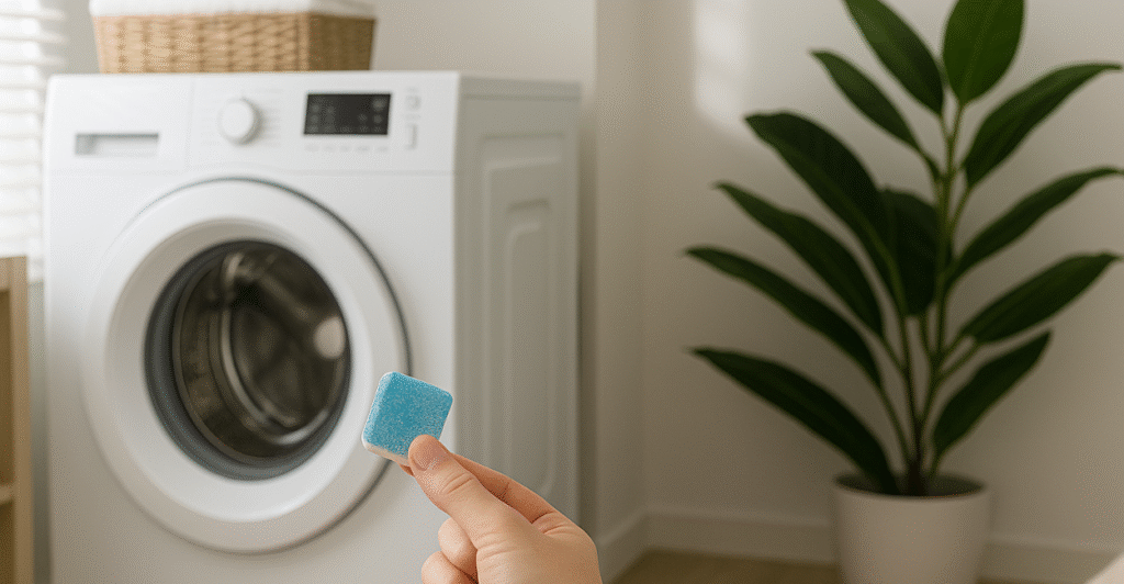 Você vai se surpreender: essa pastilha limpa a máquina de lavar melhor que vinagre e bicarbonato