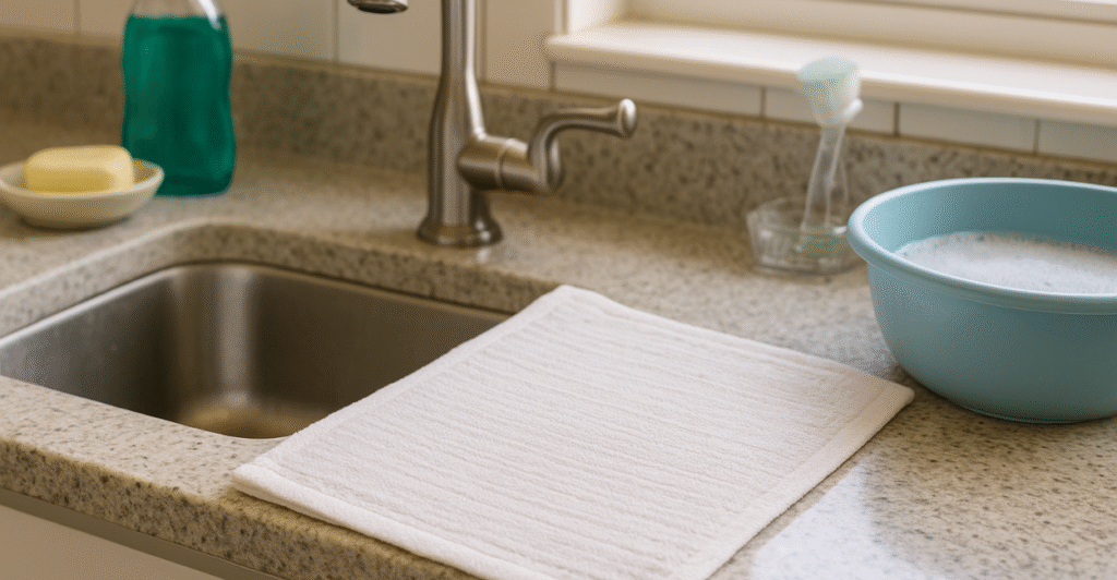 Ninguém esperava: o segredo para deixar o pano de prato branco novamente