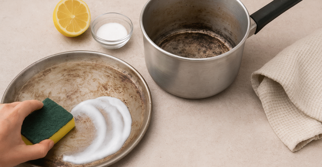 Ninguém esperava: a mistura simples que remove manchas do alumínio em minutos