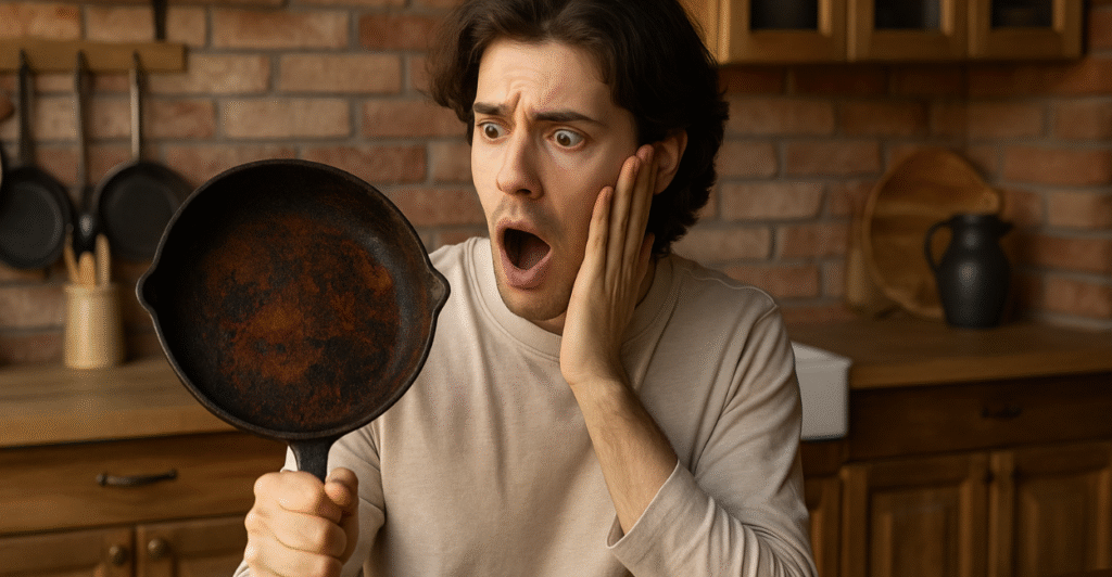 Panela de ferro enferrujada? Veja como deixar brilhando novamente com uma mistura simples