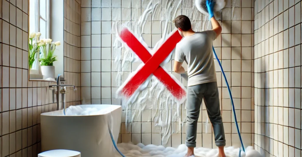 Você está limpando errado: o erro que deixa o azulejo do banheiro cada vez mais amarelado