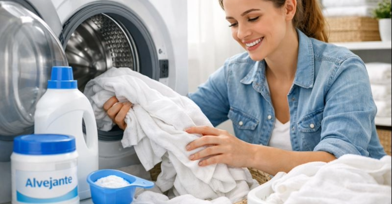 avar roupas brancas na máquina