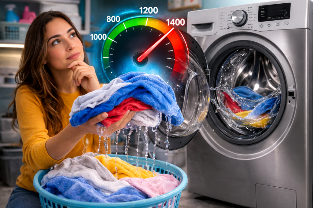 rpm ideal centrifugação roupas