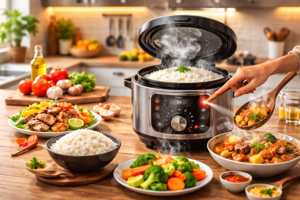 funções da panela elétrica de arroz